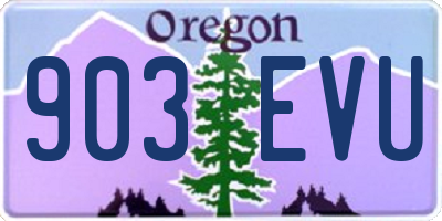OR license plate 903EVU