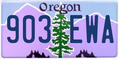 OR license plate 903EWA