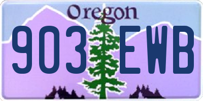 OR license plate 903EWB