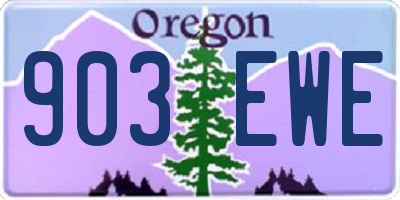 OR license plate 903EWE