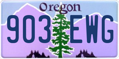 OR license plate 903EWG