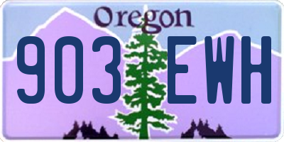 OR license plate 903EWH