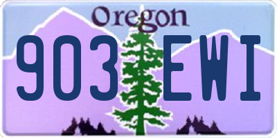 OR license plate 903EWI