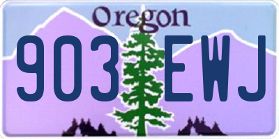 OR license plate 903EWJ