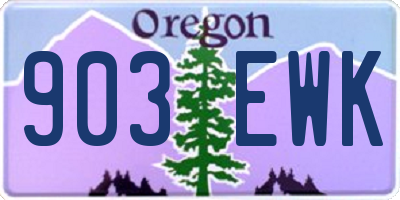 OR license plate 903EWK