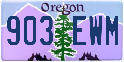 OR license plate 903EWM