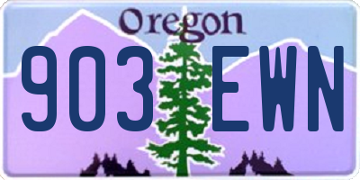 OR license plate 903EWN