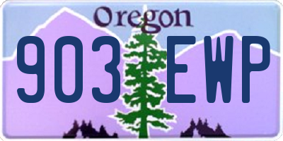 OR license plate 903EWP