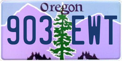 OR license plate 903EWT