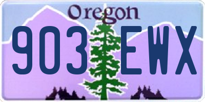 OR license plate 903EWX