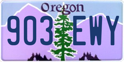 OR license plate 903EWY