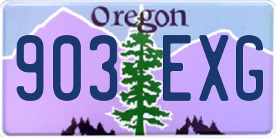 OR license plate 903EXG