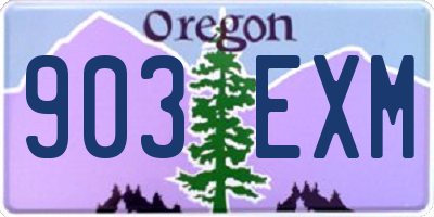 OR license plate 903EXM