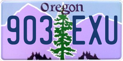 OR license plate 903EXU