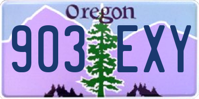 OR license plate 903EXY