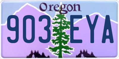 OR license plate 903EYA