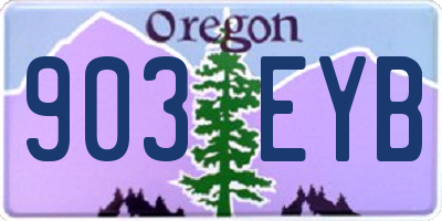 OR license plate 903EYB