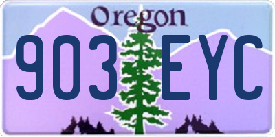 OR license plate 903EYC