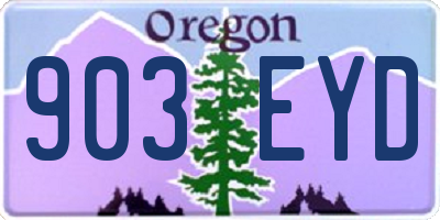 OR license plate 903EYD
