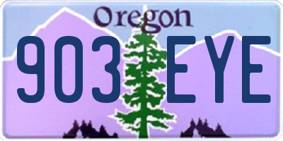 OR license plate 903EYE