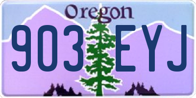 OR license plate 903EYJ