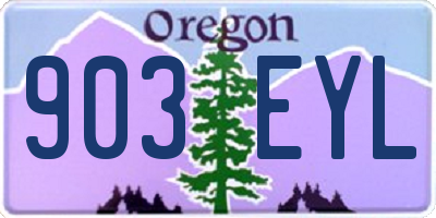 OR license plate 903EYL
