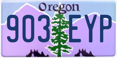 OR license plate 903EYP