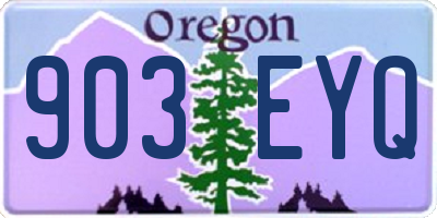 OR license plate 903EYQ