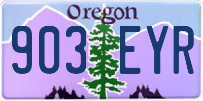 OR license plate 903EYR