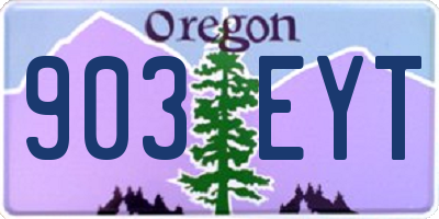 OR license plate 903EYT