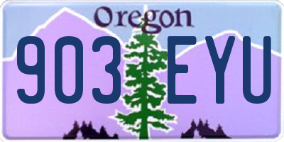 OR license plate 903EYU