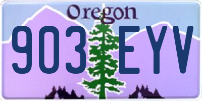 OR license plate 903EYV