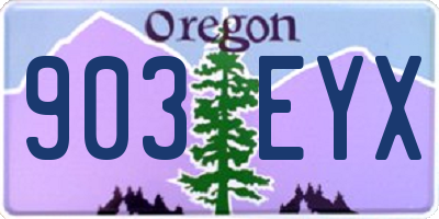 OR license plate 903EYX
