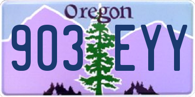 OR license plate 903EYY