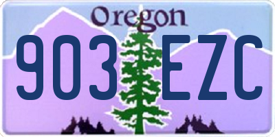 OR license plate 903EZC