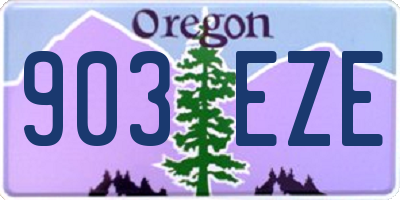 OR license plate 903EZE