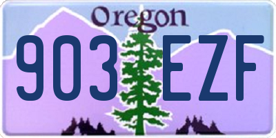 OR license plate 903EZF