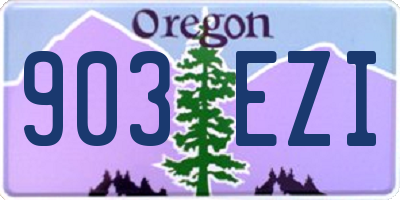 OR license plate 903EZI