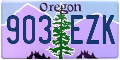 OR license plate 903EZK