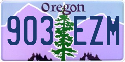 OR license plate 903EZM