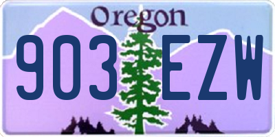 OR license plate 903EZW