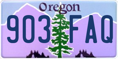 OR license plate 903FAQ