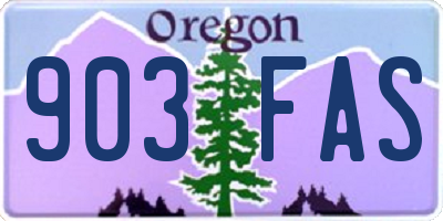 OR license plate 903FAS