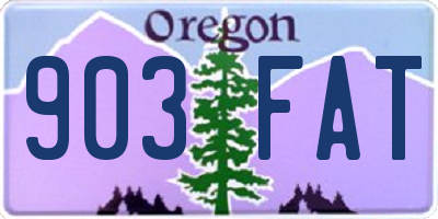 OR license plate 903FAT