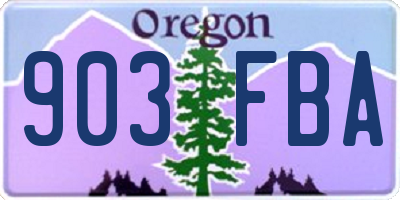 OR license plate 903FBA