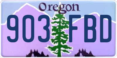OR license plate 903FBD