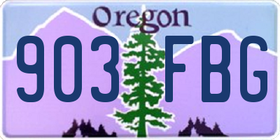 OR license plate 903FBG