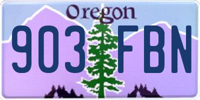 OR license plate 903FBN