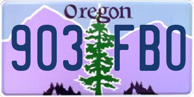 OR license plate 903FBO