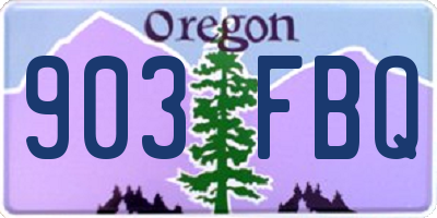OR license plate 903FBQ